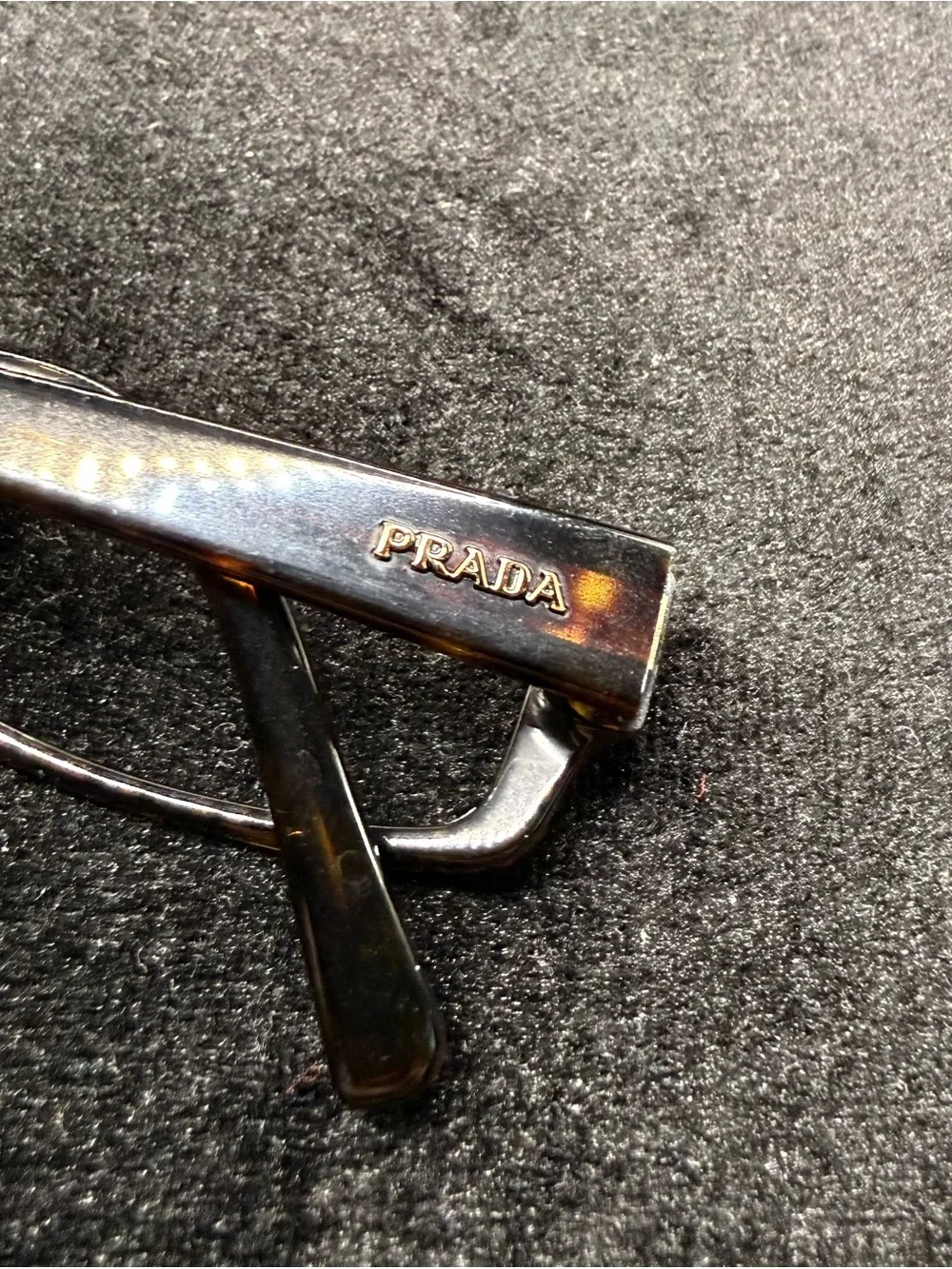 PRADA VPR 19L Tortoise Eyeglasses Frames 52-16-135 Made in Italy Y2K